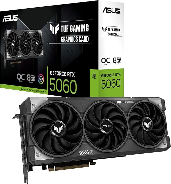 ASUS TUF-RTX5060-O8G-GAMING-NVIDIA-GEFORCE-RTX 5060-8GB GDDR7-128bit-HDMI-3xDP-DLSS3 EKRAN KARTI