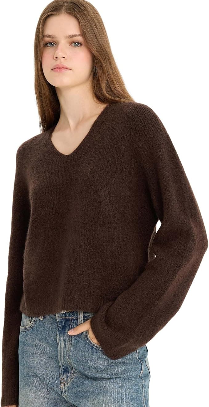 DeFacto V Yaka Yumuşak Dokulu Dikişsiz Triko Kazak