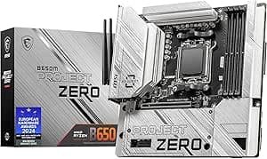 MSI B650M Project Zero AM5 Soket DDR5 7600(OC) MHz mATX Anakart
