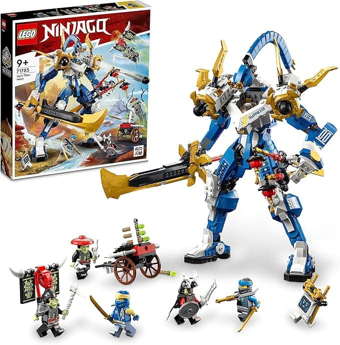 LEGO® NINJAGO® Jay’in Titan Robotu 71785-9 Yaş ve Üzeri Çocuklar için Oyuncak Savaş Robotu ve Ninja Minifigürleri İçeren Oyuncak Yapım Seti (794 Parça)