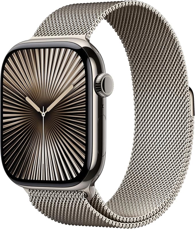 Apple Watch Series 10 GPS + Cellular 46 mm Natürel Kasa Akıllı Saat ve Natürel Milano Loop - M/L. Fitness Takibi, EKG Uygulaması, Hep Açık Retina Ekran, Karbon Nötr