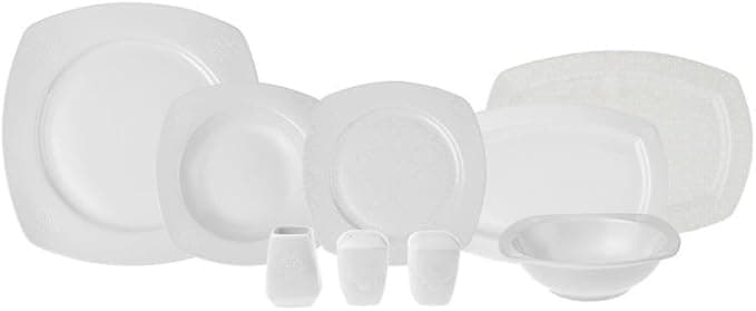 Karaca Square Bone Deren 60 Parça 12 Kişilik Yemek Takımı