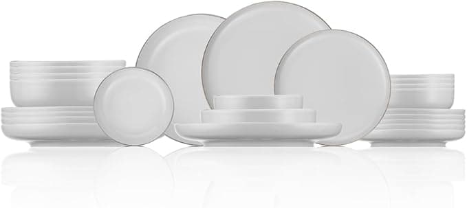 Kütahya Porselen Moderna 24 Parça 6 Kişilik Yemek Takımı Platin