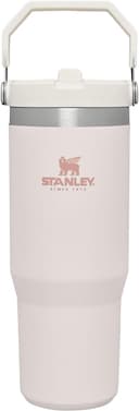 Stanley IceFlow Flip Straw Tumbler Pipetli Termos Bardak, Pembe Kuvars (Rose Quartz), 0.89 Litre