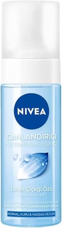NIVEA Yüz Yıkama Köpüğü Canlandırıcı, Normal Ciltler 150 ml, Derinlemesine Yüz Temizleme, Saf Su, Lotus Çiçeği