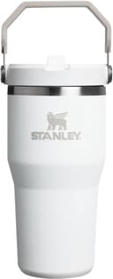 Stanley IceFlow Flip Straw Tumbler Pipetli Termos Bardak, Beyaz (Frost), 0.60 Litre