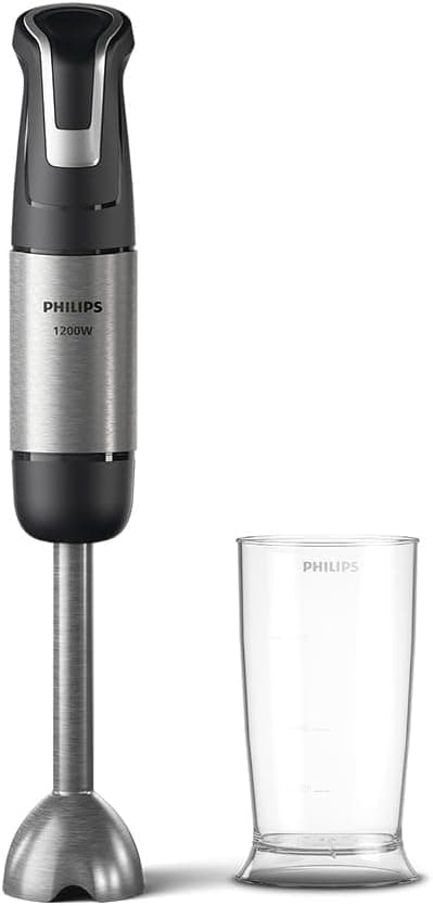 Philips 5000 Serisi El Blender, 1200W, 0,5 Lt Kapasiteli BPA İçermeyen Hazne, SpeedTrigger Teknolojisi, Dayanıklı Paslanmaz Çelik Bıçaklar (HR2695/00)