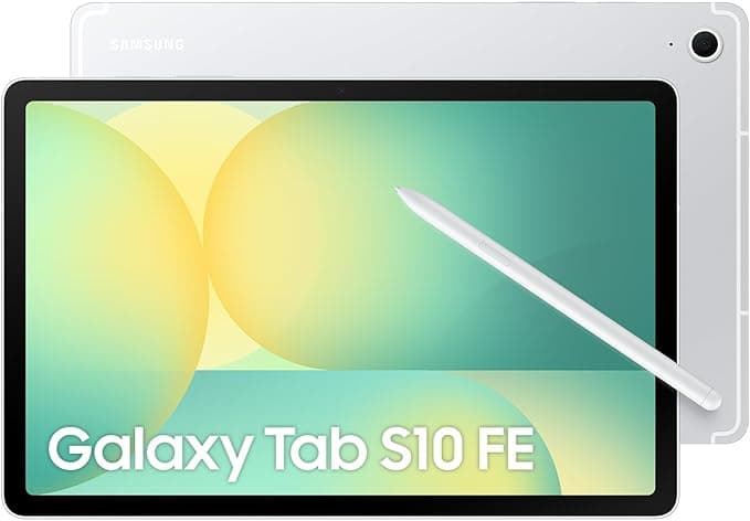 Samsung Galaxy Tab S10 FE, Wi-Fi Android Tablet, 8GB RAM, 128GB Depolama, 10.9 İnç, 90Hz Ekran, S Pen Dahil, IP68, 8000mAh Batarya, Gümüş (Samsung Türkiye Garantili)