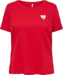 ONLY Kadın ONLETTA REG S/S BEE TOP BOX JRS Tişört, kırmızı, XL