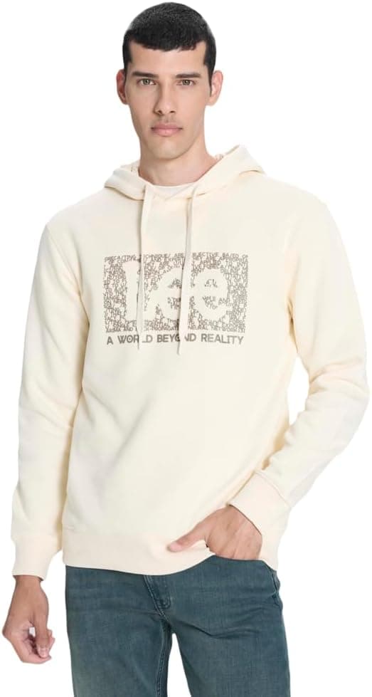 Lee Big Logo Baskılı Kapüşonlu Sweatshirt Sweatshirt Erkek