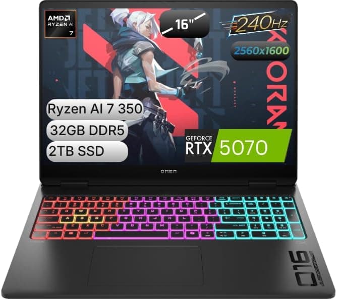HP Omen 16 | NVIDIA® GeForce RTX™ 5070 8GB | AMD Ryzen™ AI 7 350 | 32 GB DDR5 RAM | 2 TB PCIe® Gen4 NVMe™ M.2 SSD | 16 inç 60-240 Hz 3 ms IPS Ekran | FreeDOS | Oyun Bilgisayarı | C12CHEA