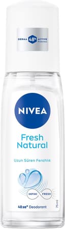 NIVEA Kadın Pump Sprey Deodorant Fresh Natural 75ml, Ter Kokusuna Karşı 48 Saat Koruma, Ferahlık