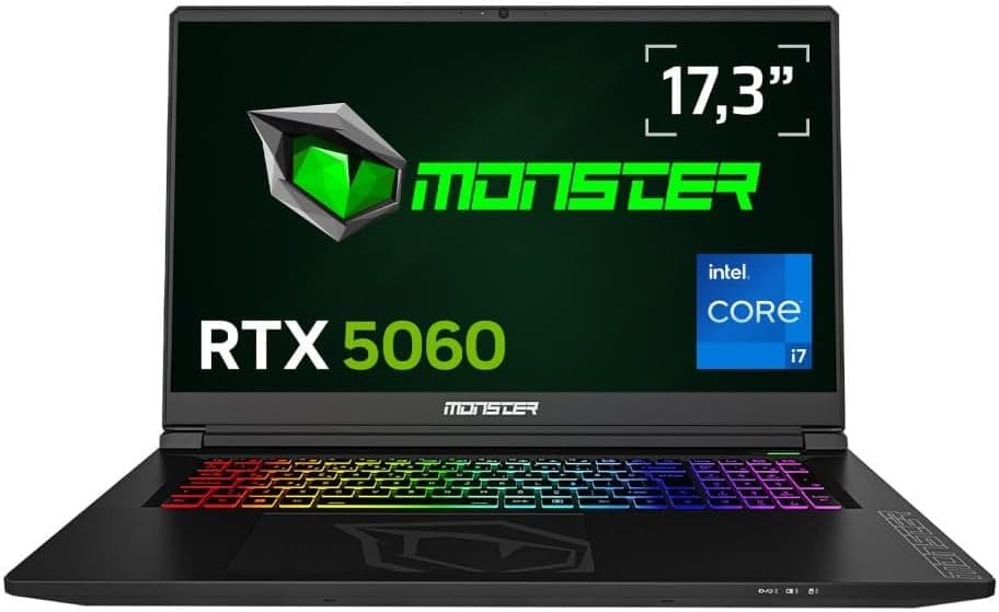 Monster Tulpar T7 V26.2.14 Intel Core i7 13620H 24GB RAM 1TB SSD 8 GB RTX 5060 Freedos 17,3" FHD+ 144 Hz Oyun Bilgisayarı