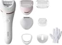 Philips Epilasyon Cihazı, Islak ve Kuru Kablosuz Kullanım, LED Işık, Ekstra Geniş Başlık, Hassas Bölge ve Düzeltme Başlığı, Bikini Tarağı, 7 Aksesuar Dahil, Beyaz Renk, BRE720/05