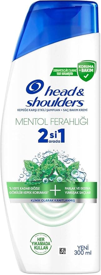 Head & Shoulders Mentol Ferahlığı 2'si 1 Arada Kepeğe Karşı Etkili Şampuan 300ml