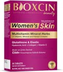 Bioxcin Women's Skin Tablet – Kolajen, Biotin, Glutatyon, Hyaluronik Asit ve Vitamin C İçeren Kadınlara Özel Cilt, Saç ve Tırnak Takviyesi – 30 Tablet