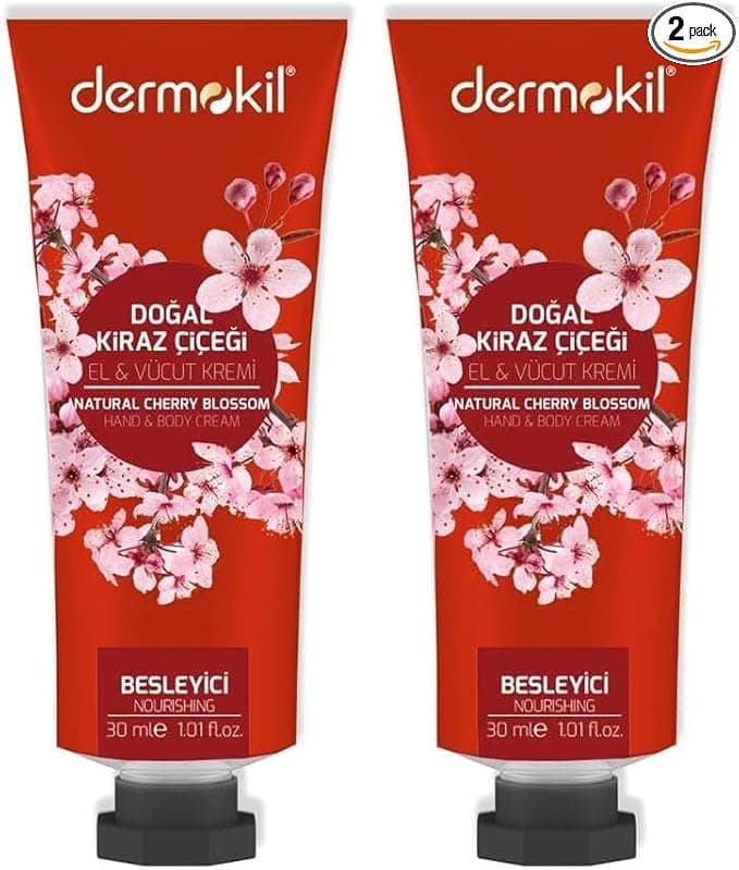 Dermokil Kiraz Çiçeği El ve Vücut Kremi 30 ml (2 paketi)