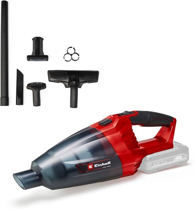 Einhell Akülü El Süpürgesi TE-VC 18 Li-Solo Power X-Change (18V, 42 mbar emiş gücü, 540 ml toz haznesi, 3 başlık, uzatma aparatı, duvar askısı dahil, akü dahil değildir) - 2347120