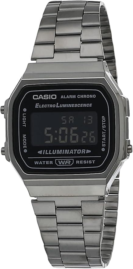 Casio A168WGG-1BDF Kol Saati, Gri-Siyah, Standart