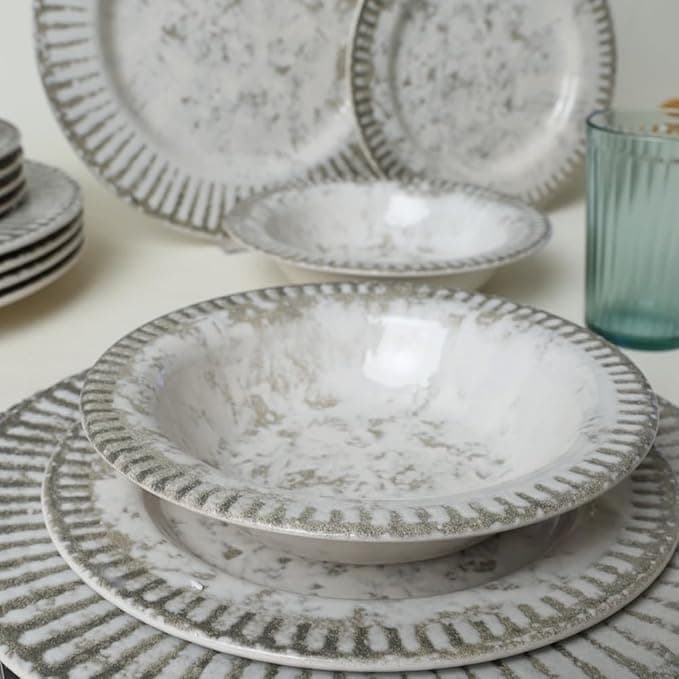 Keramika Deep Moon Brown Assos Yemek Takımı 18 Parça 6 Kişilik 22880-88