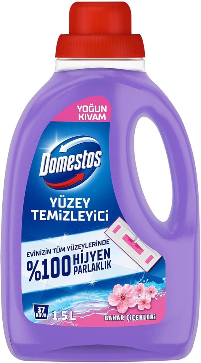 Domestos Yüzey Temizleyici Bahar Çiçekleri Maksimum Hijyen Tüm Yüzeyler için Yüzey Temizleyici 1500 ml
