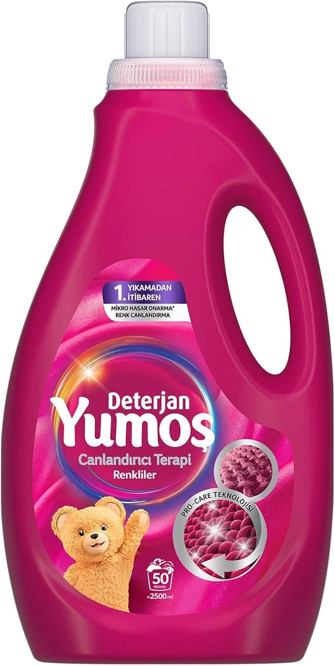 Yumoş Sıvı Bakım Deterjanı Renkli 50 Yıkama 2500 ml