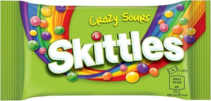 Skittles Sours Ekşi Meyve Aromalı Draje Şekerleme 38 G x14