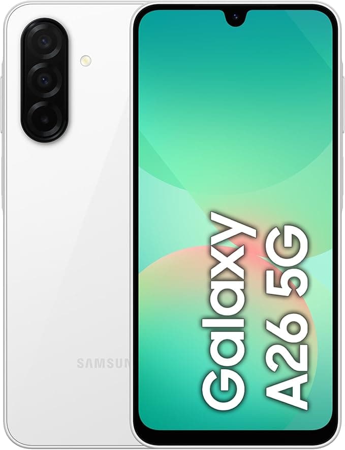 Samsung Galaxy A26 5G, Android Akıllı Telefon, 256GB Depolama, 8GB RAM, Beyaz, 50MP Kamera, Büyük Ekran, Uzun Pil Ömrü (Samsung Türkiye Garantili)
