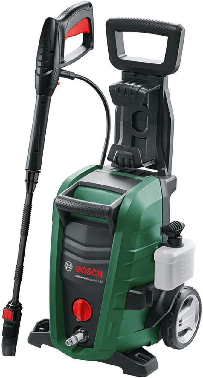 Bosch Yüksek Basınçlı Yıkama UniversalAquatak 130, Yeşil (Nozül, köpük nozülü, şeffaf su filtresi, yüksek basınç yıkama tabancası, 6 m hortum, 5 m kablo, 1700 watt, basınç: 130 bar, maks. Debi: 380 l / saat)