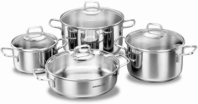 KORKMAZ A1606 Perla 8 Parça Tencere Seti