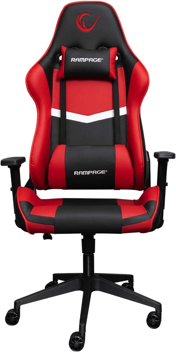 Rampage KL-R56 3D Kol,Tam Dökme Süngerli Siyah/Kırmızı Oyuncu Koltuğu