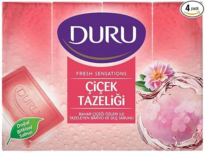 DURU Fresh Sensations Extra Çiçek Sabun, 150 Gramx4