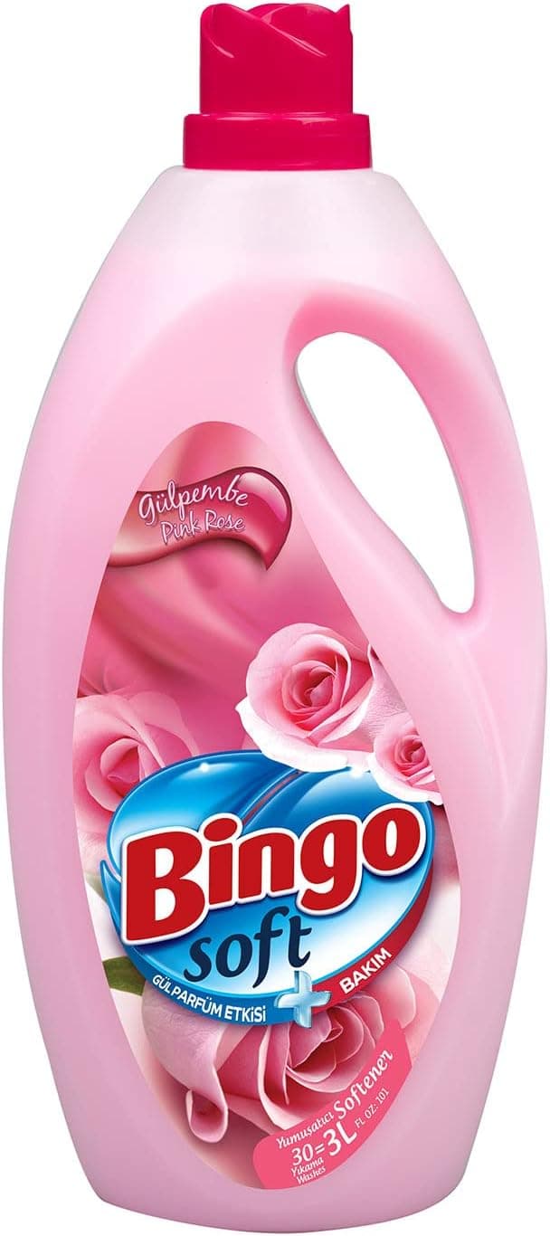 Bingo Soft Gülpembe Hipoalerjenik 30 Yıkama Çamaşır Yumuşatıcısı (1 x 3000 mL)