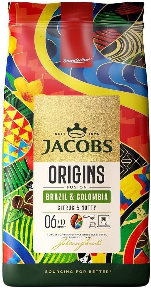 Jacobs Origins Brazil Colombia Çekirdek Kahve 1 Kilogram