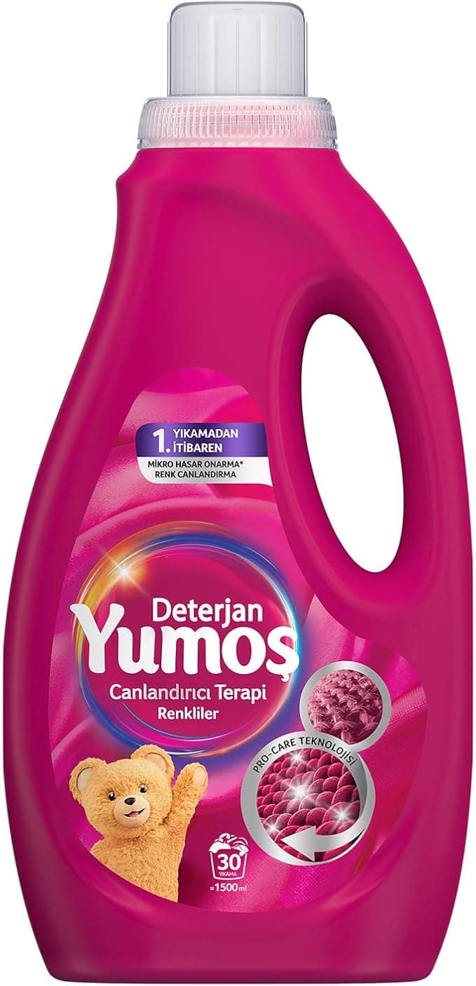 Yumoş Sıvı Bakım Deterjanı Renkli 30 Yıkama 1500 ml