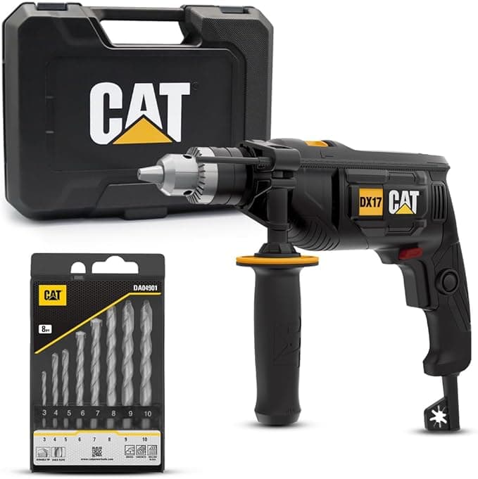 CAT DX17.1 750Watt 13mm Profesyonel Darbeli Matkap + 8 Parça Aksesuar