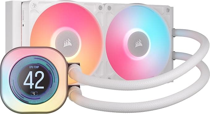 CORSAIR iCUE LINK TITAN 240 RX RGB LCD AIO 240mm İşlemci Soğutucusu - Beyaz (CW-9061025-WW)