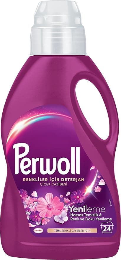 Perwoll Yenileme Çiçek Cazibesi Açık Renkler 1.32 litre Sıvı Çamaşır Deterjan, 1.3L