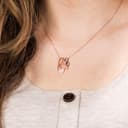 Yeni Annelere Özel El Yapımı Gümüş Kolye - Rose Kaplama, Kalp Tasarımı