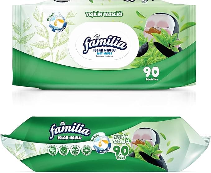 Familia Islak Havlu Yeşilin Tazeliği 90 Yaprak