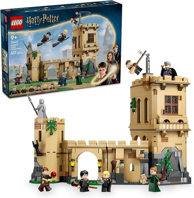 LEGO Harry Potter Hogwarts Şatosu: Uçuş Dersleri 76447-9 Yaş ve Üzeri Çocuklar ve Yetişkinler için Koleksiyonluk Oyuncak Yapım Seti, Doğum Günü Hediyesi (651 Parça)