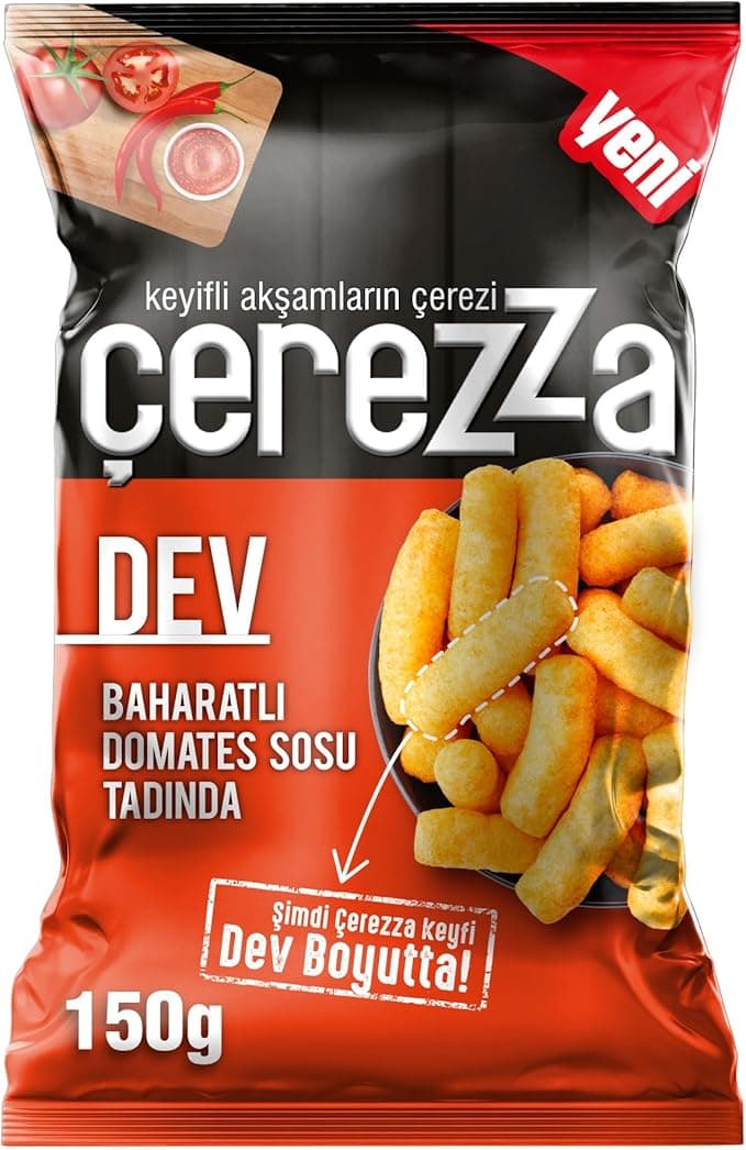 Çerezza Dev Domates Soslu Mısır Cipsi 150 gr