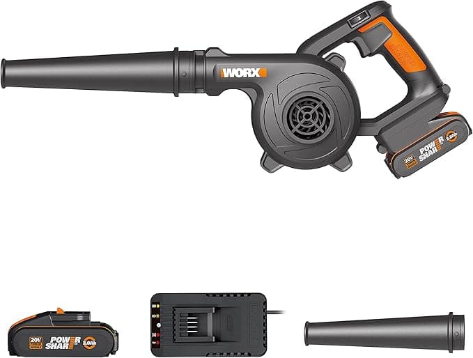 Worx WX094 20Volt 2.0Ah. Li-ion Şarjlı Profesyonel Devir Ayarlı Üfleyici