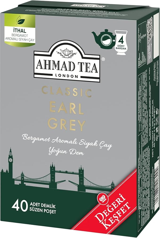 AHMAD TEA CLASSIC EARL GREY 40x2gr DEMLİK POŞET ÇAY