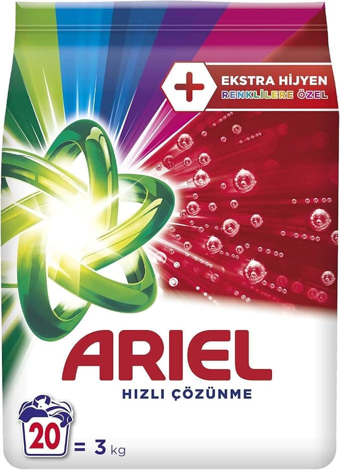 Ariel Renklilere Özel Extra Hijyen 3 Kg Toz Çamaşır Deterjanı