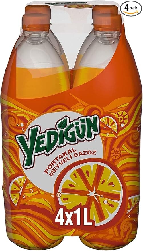 Yedigün Portakal Meyveli Gazoz Pet 4x1 L