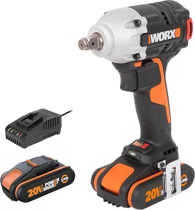 WORX WX272 20Volt/2.0Ah Li-ion Çift Akülü Şarjlı 300Nm Kömürsüz Profesyonel Somun Sıkma