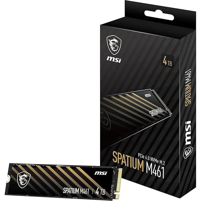 MSI SSD SPATIUM M461 PCIE 4.0 NVME M.2 4TB R:5000 W:4200