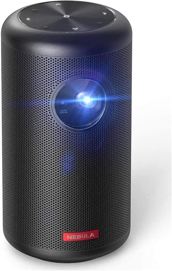 NEBULA Anker Capsule II Akıllı Taşınabilir WiFi Kablosuz Projeksiyon Cihazı ve Hoparlör, Siyah