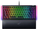 Razer BlackWidow V4 75% - Çalışırken değiştirilebilir Mekanik Oyun Klavyesi (Kompakt yüzde, Underglow, Çok Fonksiyonlu Silindir ve Medya Tuşları, Manyetik Bilek Desteği) US-Düzeni | Siyah